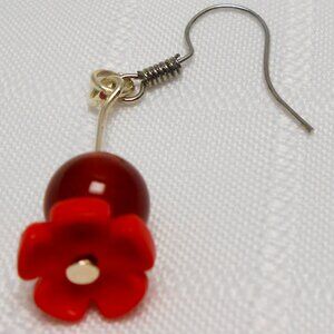 No 766 Handmade earrings with Playmobil flowers